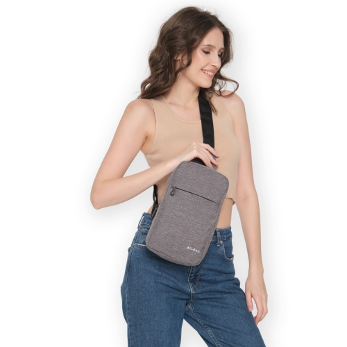 GBag Çapraz Askılı Büyük Boy 2 Bölmeli Cepli Vücut Çantası Body Bag