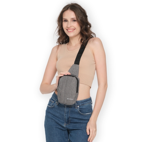 GBag Çapraz Askılı Ortadan Fermuarlı Vücut Çantası Body Bag