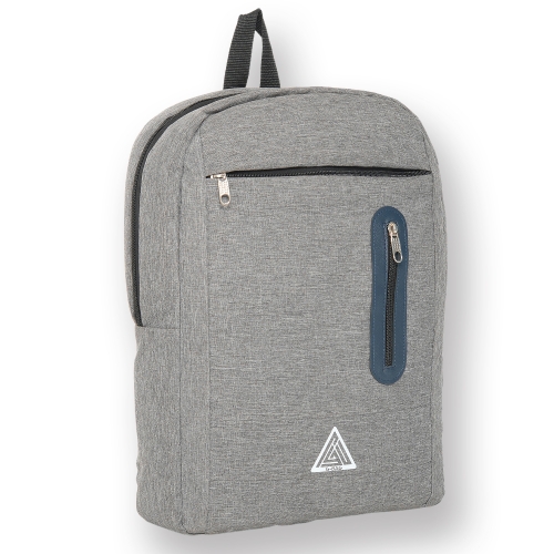 Gbag Çift Cepli Ortopedik Gri Laptop Sırt Çantası