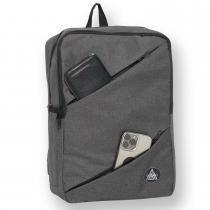 Gbag Çift Cepli Ortopedik Gri Laptop Sırt Çantası