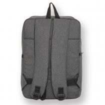 Gbag Çift Cepli Ortopedik Gri Laptop Sırt Çantası