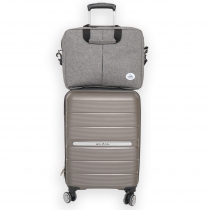 Gbag Valiz Askı Aparatlı Dikey Ön Cepli Gri Laptop ve Notebook Çantası