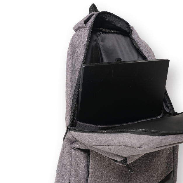 Gbag Yan Cepli Ortopedik Gri Laptop Sırt Çantası