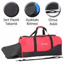 Gbag Omuz Askılı Ayakkabı ve Kirli Eşya Bölmeli Büyük Boy ve Kabin Boy Spor ve Seyahat Çantası